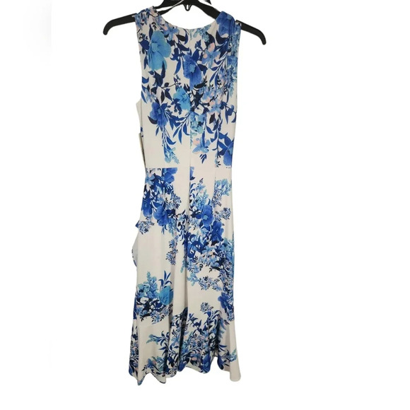 New Eliza J Women's Midi Style Printed Knit Sleeveless Vneck Floral Dress 6 - Picture 8 of 9